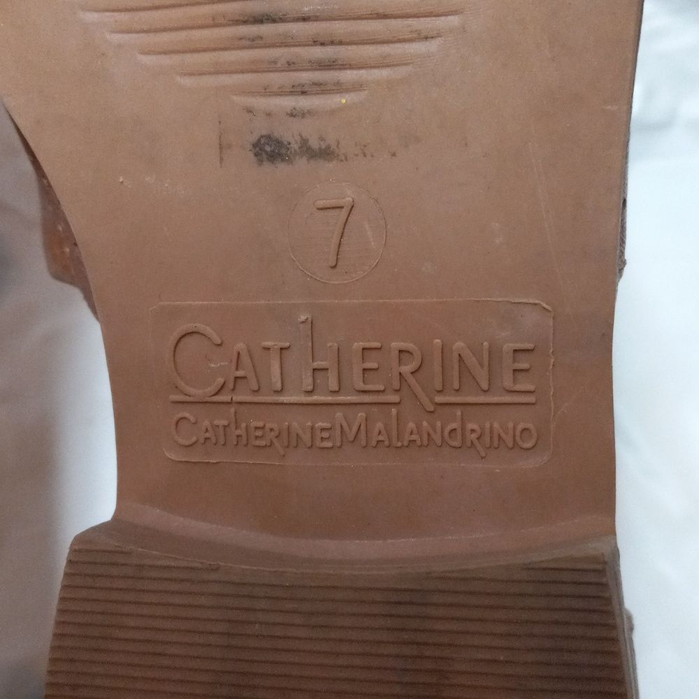 Catherine Malandrino Size 7 Brown Faux Leather Pointed Toe Flats - Picture 11 of 11